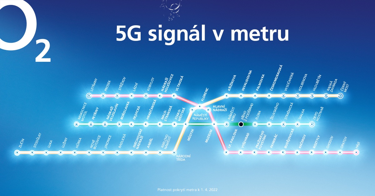 5G Metro Praha mapa